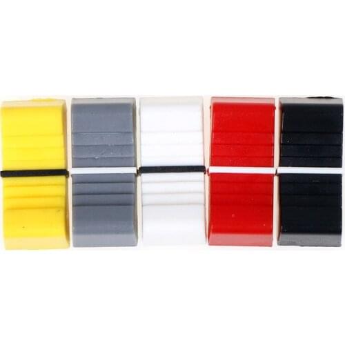 10pcs/lot Touch Sensitive Slider Ribbed Mixer Desk Switch Knob Cap 8mm Fader Knob Cap Plastic