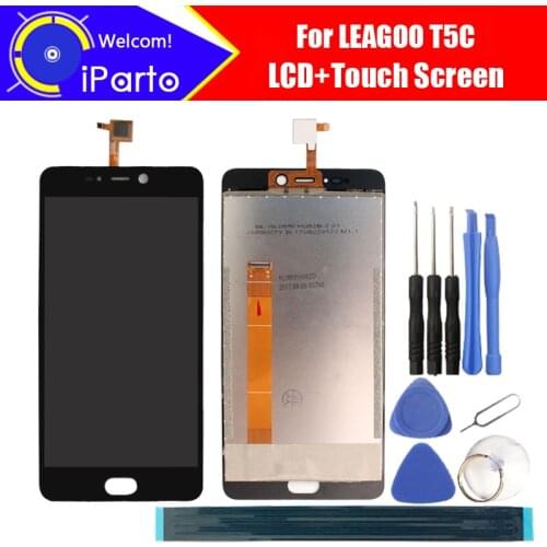 5.5inch LEAGOO T5C LCD Display with Touch Screen Digitizer 100% Original LCD Screen Glass Panel Assembly For T5C Phone+tools
