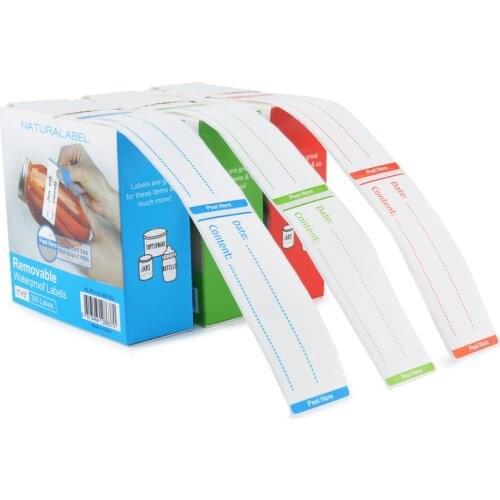 900 Pieces Removable Food Storage Self-Adhesive Sticker 1 x 3 Inch Refrigerator Freezer Storage Classification Labels