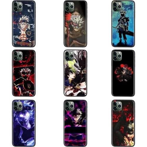 For Xiaomi Redmi Note 9 9S 8 7 10 Note9 Note 9 Pro Max 9Pro 5G Vivid Colour Black Clover Anime Asta Cell Phone Cover Bags