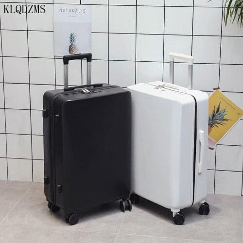KLQDZMS 20’’24 Inch PC Fashion Classic Business Travel Wheeled Suitcase Trolley Classic Luggage Carry On Spinner Wheels