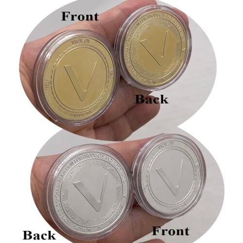 CO44 VEN Coin Block chain Crypto silver coins WORLD LEADING BLOCKCHAIN PLATFORM FOR PRODUCTS Vechain Digital currency Vcoin