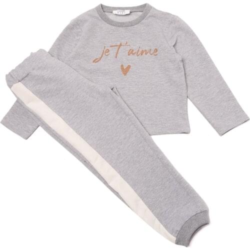 Trendyol Printed Female Child Knitted Slim Tracksuit Set TKDAW22EM0046