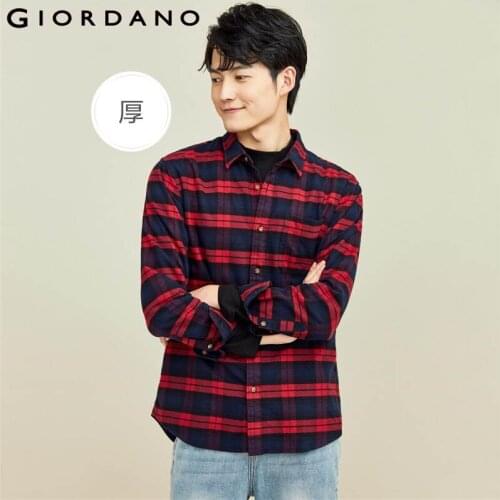 Мужские теплые рубашки Giordano China At AliExpress