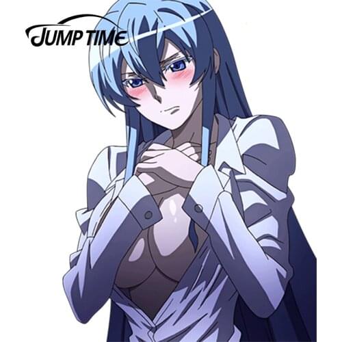 JumpTime 13cm x 9.6cm Akame Ga Kill! Esdese 3D Car Stying Anime Car Window Decal JDM Car Sticker Sexy Graphic