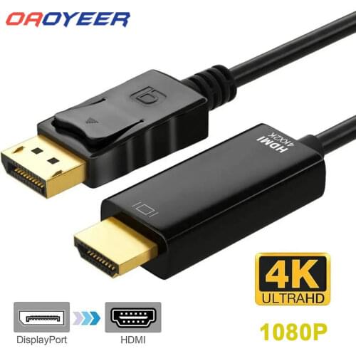1080P 4K DP To HDMI Adapter DisplayPort To HDMI Display Port Male To Female Converter Cable Adapter For HDTV PC HP/DELL Laptop
