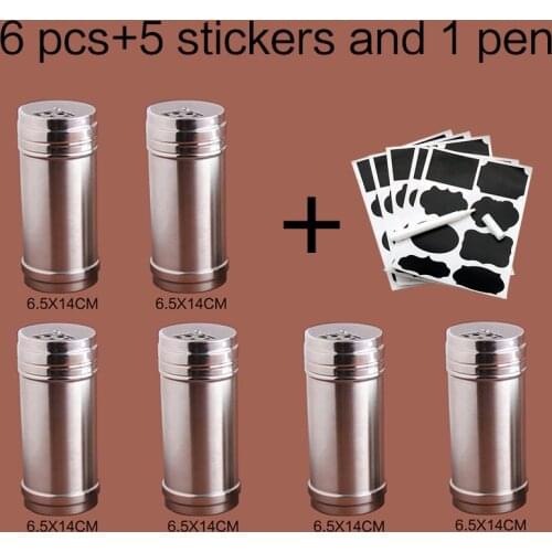 Stainless Steel Spice Box Seasoning Box Seasoning Pot Toothpick Tube Powder Bucket Pepper Spay Pot Bottle Restaurant Supplies