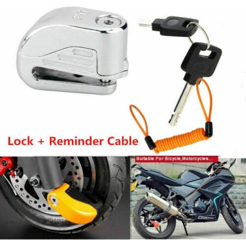 Motorcycle Alarm Brake Disc Wheel Lock Safety and Remind Cable Motorcycle Security Accessories For Motorbike Scooter Anti Theft
