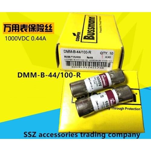 10PCS DMM-B-44/100-R DMM-B-44/100 multimeter imported fuse BUSSMANN 10 * 35mm 440MA 1000V