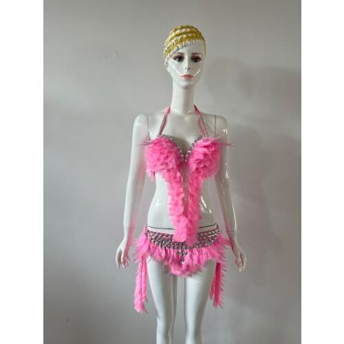 Feather clothing Stage performance catwalk carnival Headdress flower pubs party Mens wear womens clothing