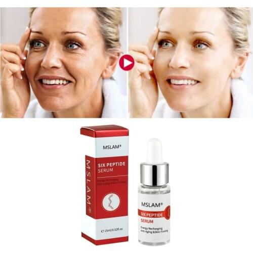 MSLAM Six Peptide Anti-Aging Serum Skin Firming Lifting Remove Fine Lines Deep Moisturizer Anti Oxidation Tighten Face Skin Care