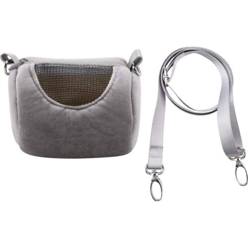 Hamster Carrier Bag Portable Cylinder Warm Outdoor with Adjustable Single Shoulder Strap for Small Pets