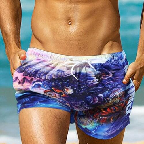 Sexy Mens Swimwear Beach Board Short Nylon Male Swim Bathing Surfing Swimsuits Quick Dry Casual Fashion Swimming Trunks