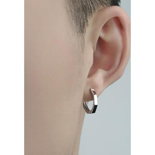 Color Punk Mens Geometric Stud Earrings Round Earrings Women Men Gothic Street Pop Hip Hop Ear Jewelry For Gifts