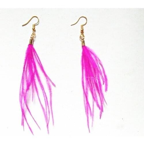 New Peacock Feathers Dangle Earring Drop Earring Long Tassel Brinco Ear Drops Earring Fashion Performa Jewelry For Women