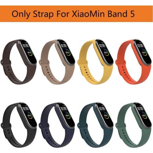 Silicone Bracelet for Xiaomi mi band 5 Wristband Sports miband 5 Bracelet band5 Replacement Straps for Xiomi mi band 5 Strap