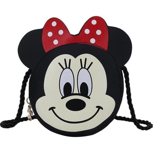Disney mickey moue coin bag Childrens messenger bag cartoon mini cute bag small bag girl fashion shoulder messenger bag coin pu
