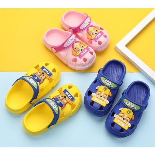 Cute Paw Patrol Kids Slippers Children Baby Home Slippers Waterproof Breathable Non-slip Boys Girls Home Duck Shoes Cute
