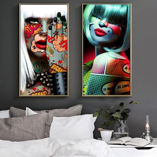 Street Graffiti Art Sexy Women Canvas Paintings On The Wall Art Posters Prints Wall Pictures for Living Room Home Cuadros Decor