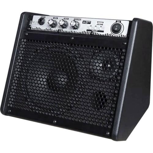 COOLMUSIC DM20 20W Electric Drum Amplifier Keyboard Amp Wireless BT Speaker 2-Band EQ Supports USB MP3 Player Function