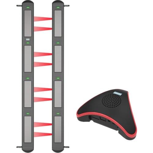 Waterproof Solar Powered Wireless 8 Beam Infrared Beam Sensor Detector Driveway Alarm 100M Detect Distance For Home Burglar