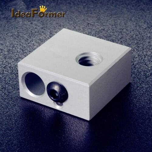 2/5Pcs 3D Printer MK7/MK8 Aluminium Heating Blocks 20*20*10mm for 3D Printer Extruder V5 J-head Hot End Heater Heating Parts