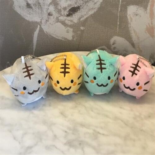 30PCS/lot MIX Colors , Plush Cat DOLL , Plush Stuffed CAT Key chain DOLL ; Wedding Gift