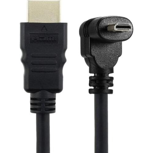 30cm Micro-HDMI Right Angle Male to HDMI Male (90 Degrees) - Supports 4k