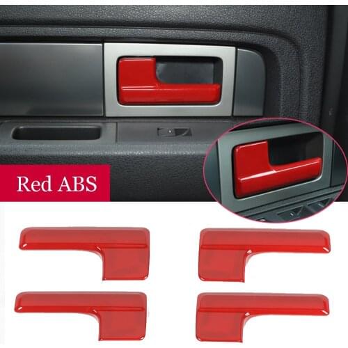 4PCS ABS Interior Door Handle Decorative Trim Cover ForFord F150 2009-2014