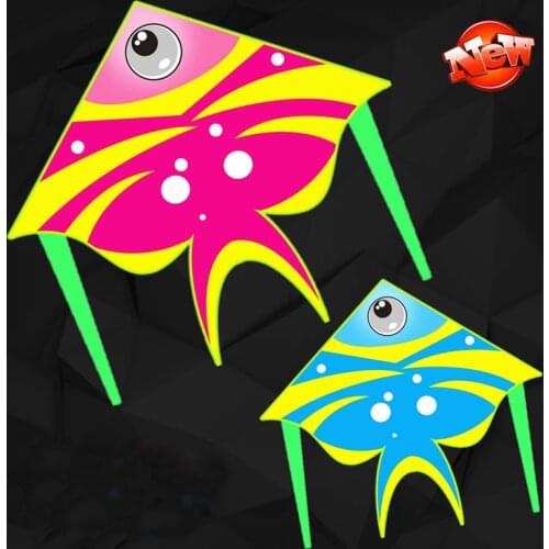 Free shipping fish kite flying children kites toys for kids reel weifang kite factory buggy goldfish centipede squid albatross