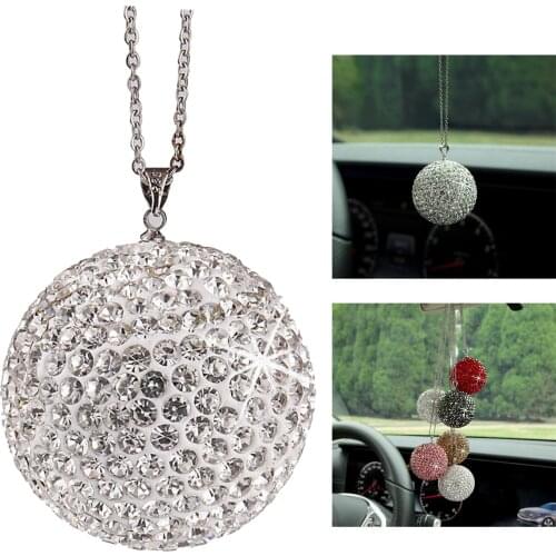 Bling Crystal Ball Car Hanging Ornament Car pendant Crystal Car Pendant Ornament Decoration Car Interior Decor Car Accessories