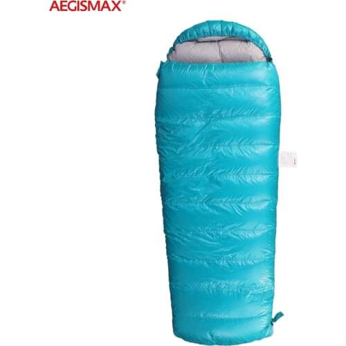 AEGISMAX KID Thicken FP800 Soft Child Sleeping Bag Winter Camping 95%White Goose Down Mummy Type 16℉~27℉ Waterproof