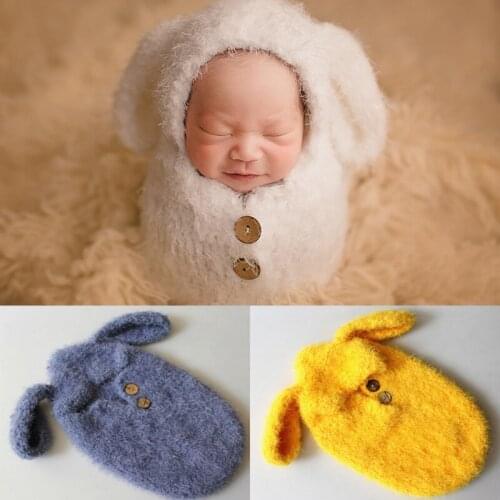 Handmade Newborn Photography Props Kids Sleeping Bag Photo Shoot Accessories Boys Girls Romper Clothes for Birthday Christmas