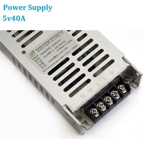Power Supply 5v40A AC220V Led Display Video Wall Panel 200W Power Adapter For All Types LED Panels P4 P5 P6 P8 P10