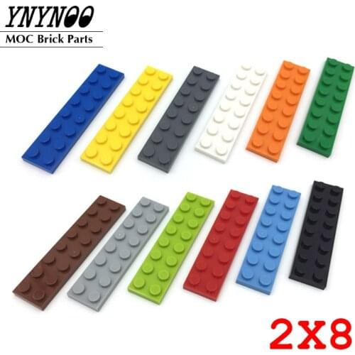 40 PCS MOC PART 3034 Plate 2 x 8 Building Blocks Bricks Base Plates Gifts Compatible with 165861 DIY Eduactional Toys Children