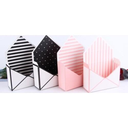 100pcs 20x7x29.5cm Mini envelope type box creative Korean flower bouquet floral hand-folded gift box flower box