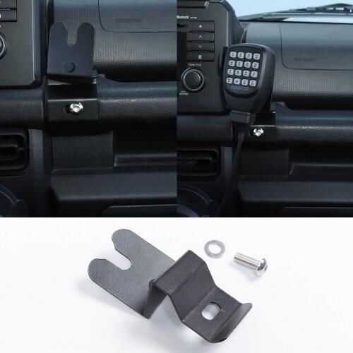 Iron Black Walkie Talkie Mount Bracket Support Holder for Suzuki Jimny 2019-2021 Interior Car Accessories