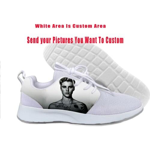 2019 Hot Cool Fashion Vogue New Summer Handiness Casual Shoes 3D Printed For Man Woman Hip Hop Pop Music Justin Drew Bieber