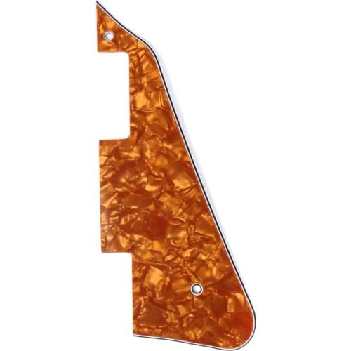 Musiclily Electric Guitar Pickguard for Gibson Les Paul Modern Style, 4Ply Earthy Yellow Pearl