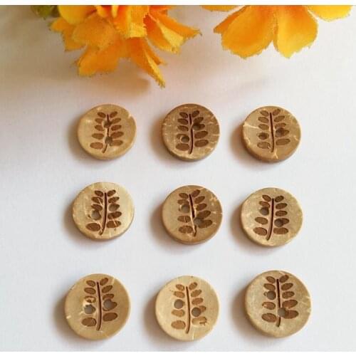 New Coconut Buttons 50pcs/lotLaser engraving pattern Garment Buttons DIY Clothing scrapbooking Accessories Sewing 13mm