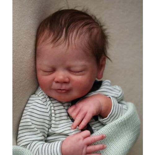 NPK 18inch Vito Reborn Doll Kit Sleeping Baby Lifelike Soft Touch Unfinished Doll Parts