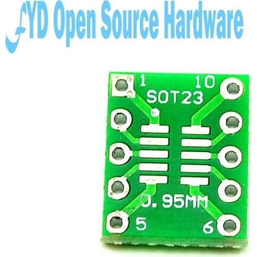 PCB board SOT23 MSOP10 UMAX turn DIP10 0.5mm / 0.95mm 10PCS/LOT