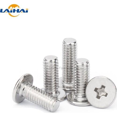 25X silvery Phillips Flat Round Wafer Head Screw Bolt 6#-32*5mm for PC Case Hard Drive HDD Power Supply PSU Mount DIY Computer F