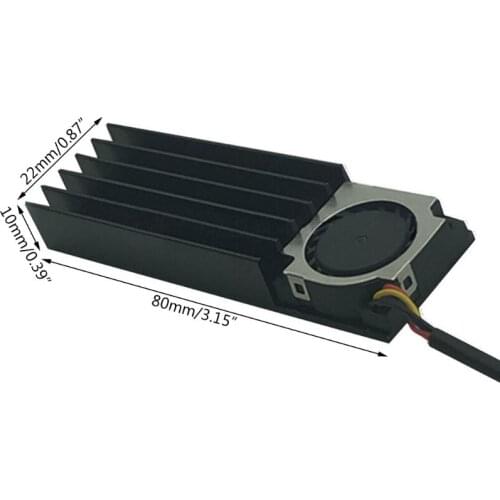 Aluminum Alloy M.2 SSD Solid State Hard Drive Heat Sink 2280 Desktop Dedicated PCI-E NVME Heatsink Matching Thermal Pad