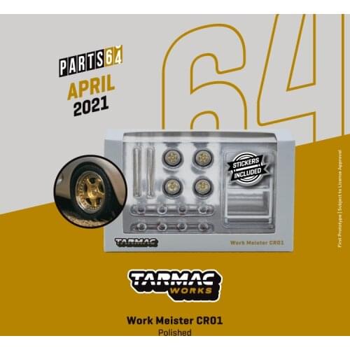 Tarmac Works 1: 64 Work Meister CR01 Gold /polished for Model Car