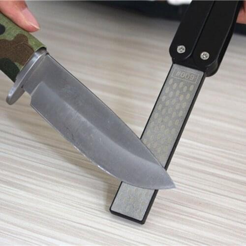 Knife Sharpener Foldable Outdoor Double-sided Kitchen Gadget Diamond Sharpening Tools Portable Knives Whetstone Professional