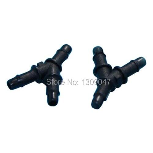 20pcs/lot Large format printer UV plastic Y shape ink tube connector / UV printer ink pipe / UV Hose fitting ( 4mm*3mm )