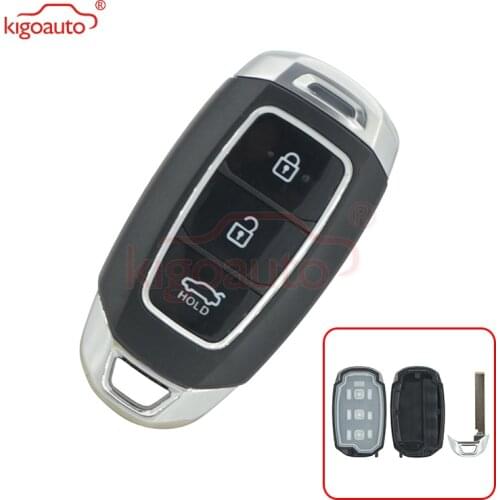 Kigoauto Smart car key shell 3 button for Hyundai Accent 2018 remote key cover replacement