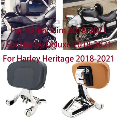 Motorcycle Multi-Purpose Driver Passenger Backrest For Harley Softail Slim Deluxe Heritage FLDE FLHCS FLS 2018-2021