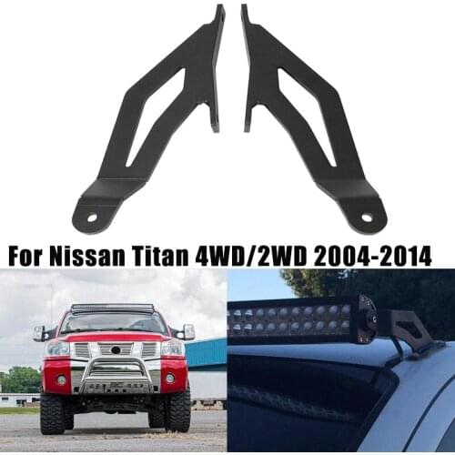 For Nissan Titan 4WD/2WD 2004-2014 Upper Windshield Light Bar Roof Mounts Holder for 50inch Straight Led Light Bar Bracket